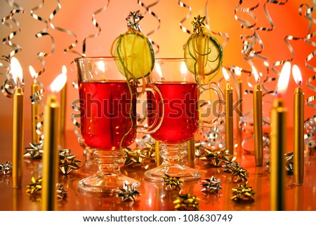 Hot wine punch Christmas popular hot drink
