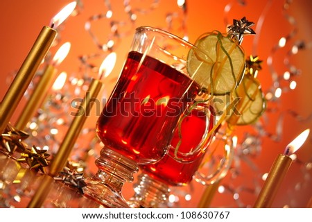 Hot wine punch Christmas popular hot drink