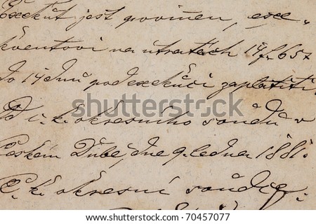 old letter 1881 detail of manuscript calligraphy