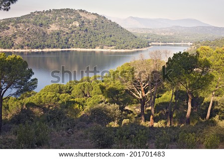 San Juan reservoir. San Martin de Valdeiglesias. Madrid. Spain. Europe.