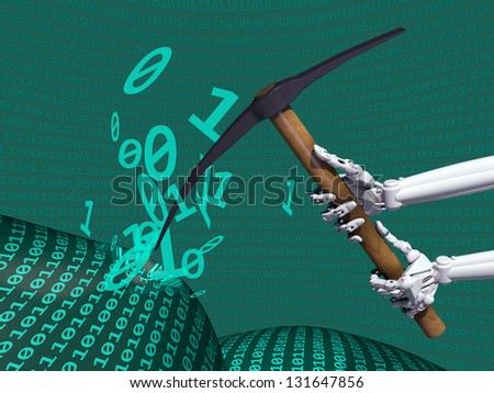 Illustration depicting data mining of computer information