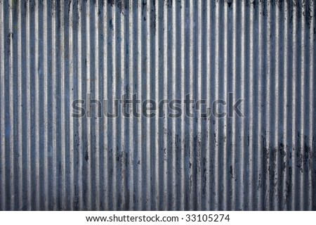 Weathered galvanized and corrugated sheet steel texture