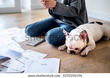 Woman managing the debt
