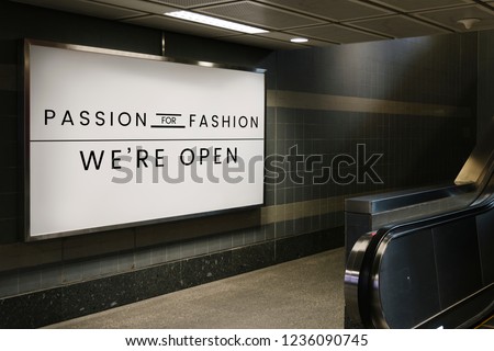 Passion for fashion signboard mockup