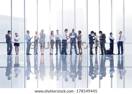 Group of Business People in City Office
