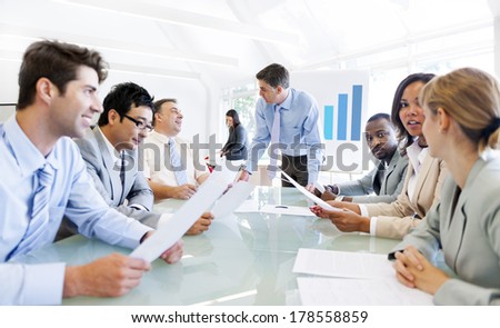 Group of Business People Working Together in Office