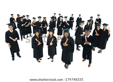 Diverse Graduating Students with Certificates
