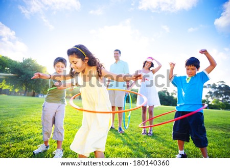 Family Playing in a Park