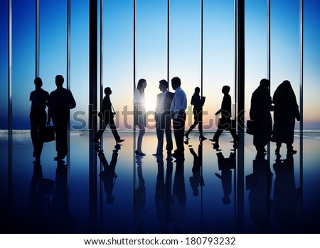 Group of Diverse Business People in Office Building