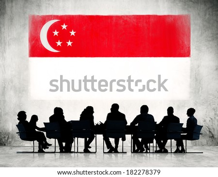 Business People In Meeting With Flag of Turkey