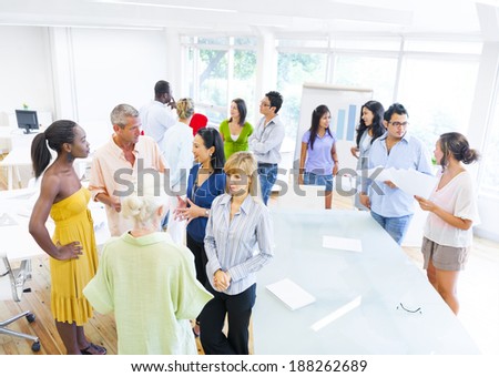 Group of Corporate People having Conversations