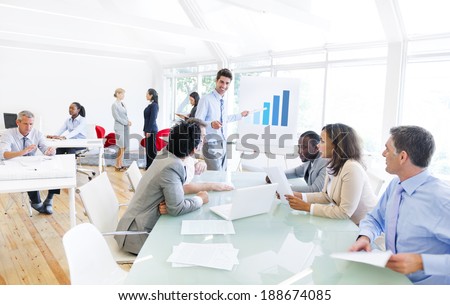 Group of Multi Ethnic Corporate People Having a Business Meeting