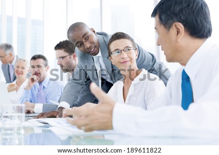 Group of business people meeting