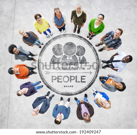 Group of Diverse Multiethnic People Forming a Circle