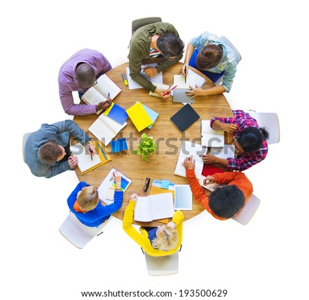 Multi-Ethnic Group Working Together