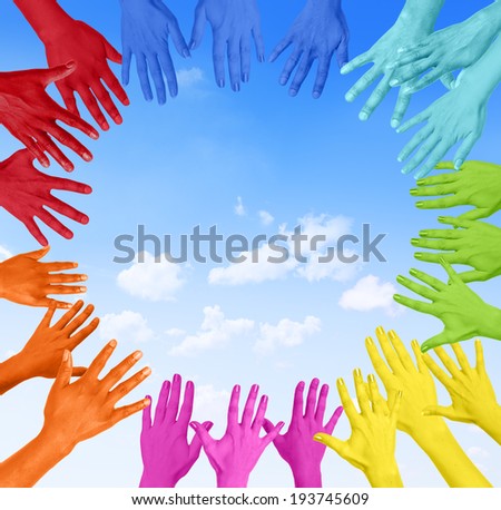 Colorful Hands In a Circle