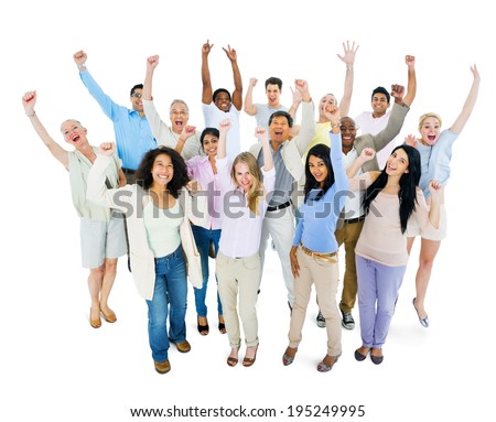 Group of Multi Ethnic Diverse People Celebrating