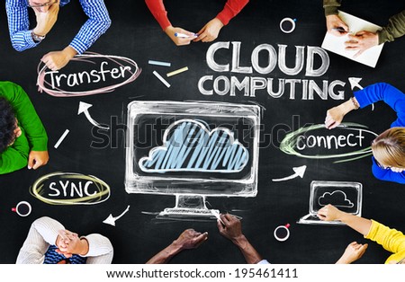 Group of Multiethnic People Discussing About Cloud Computing
