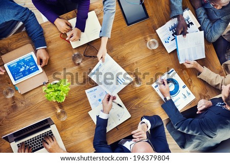 Group of Multiethnic Busy People Working in an Office