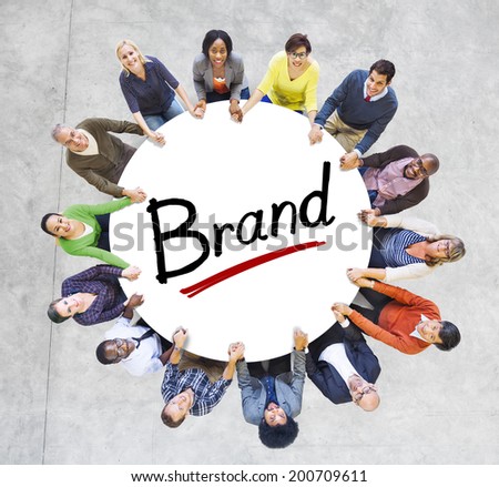 Multi-Ethnic Group of People and Branding Concepts