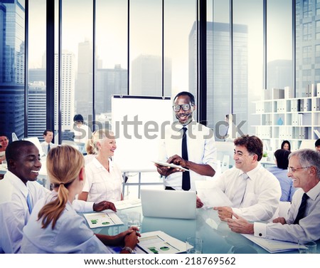 Diverse Business People Listening to a Business Presentation
