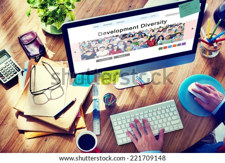 Man Working on a Computer About Development Diversity