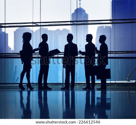 Business People Meeting Silhouette Concept