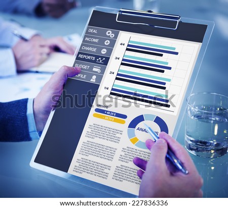 Businessman Accounting Report Analysis Concept