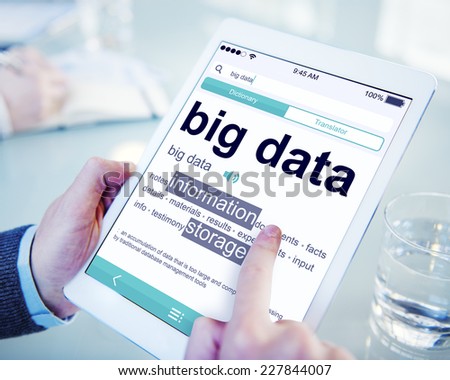 Digital Dictionary Big Data Information Storage Concept