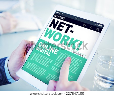 Digital Online News Headline Network Concept