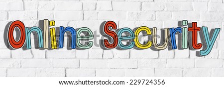 Online Security on a White Painted Brick Wall