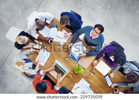 Diverse Business People Working in a Conference