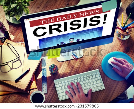 Daily News Crisis Failure Online Concepts