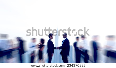 Business People Handshake Deal Agreement Collaboration Meeting Concept
