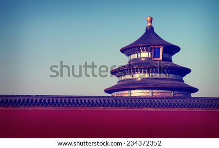 Chinese Temple Traditional Culture Travel Destinations Concept