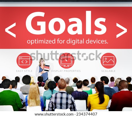 Goals Dreams Hope Target Seminar Conference Learning Concept