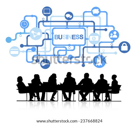 Group of Business People with Business Concept