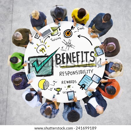 Benefits Gain Profit Earning Income People Technology Concept