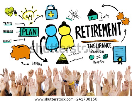 Diversity Hands Retirement Support Team Volunteer Concept