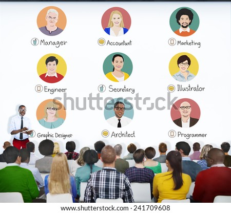 People Seminar Recruitment Employment Career Human Resource Concept