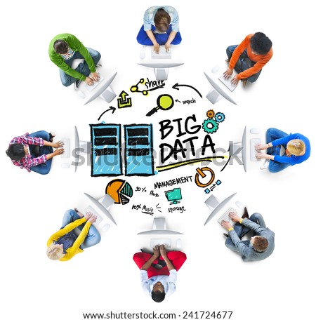 Diversity People Big Data Computer Connecting Share Concept
