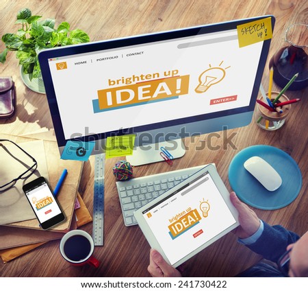 Digital Devices Vision Creativity Planning Tactic Ideas Concept