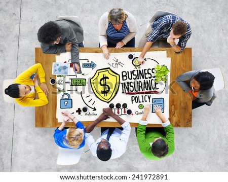 Multiethnic  People Meeting Safety Risk Business Insurance Concept