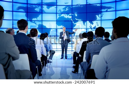 Business People Seminar Conference Meeting Office Training Concept