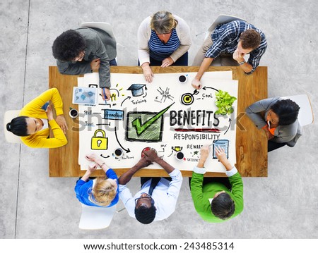 Benefits Gain Profit Income Earning People Meeting Concept
