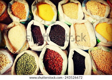 Diverse Multi Colored Legume Bean Sack Market
