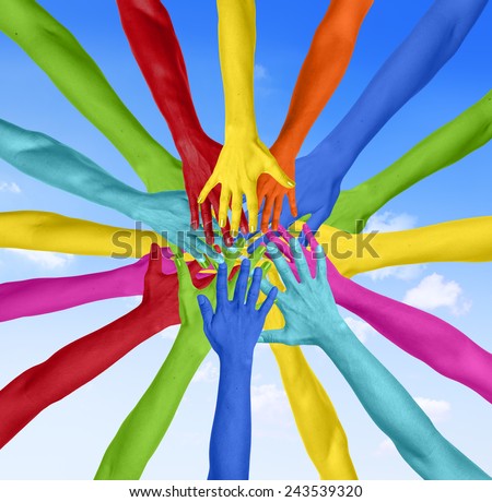 Human Hand Circle Togetherness Connection Teamwork Community Concept