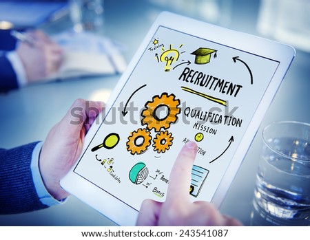 Businessman Recruitment Digital Devices Searching Concept