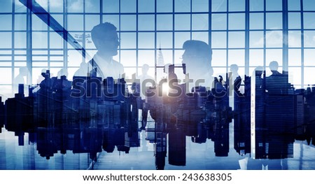 Business People Communication Corporate Office City Planning Concept