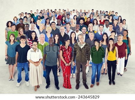 Crowed of Diversity People Friendship Happiness Concept
